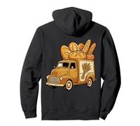 Vintage Bread Truck Sourdough Baking Graphic Home Baker Pullover Hoodie