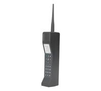 Vintage Brick Cell Phone Ornament, 80s 90s Retro Mobile Phone Prop, Realistic Plastic Replica of Classic Cellular Phone with Authentic Design for Nostalgic Home Office (Black)