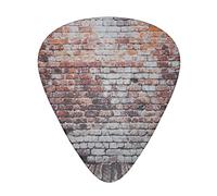 Vintage Brick Wall Printed Guitar Picks 12 Pack Picks Sampler With Storage Box For Guitar Bass Ukulele 0.46mm