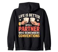 Vintage Bridge Player Partner Contract Bridge Zip Hoodie