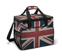 Vintage Britain Flag Camping Cooler Bag Insulated Beach Coolers Portable Leak Proof Bags with Shoulder Strap
