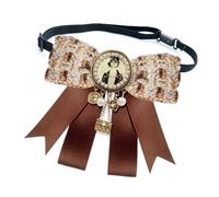 Vintage British Charm Ribbon Alloy Brooch Elegant JK Bowtie Shirt Accessories For Coats Scarves Parties Daily