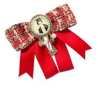 Vintage British Charm Ribbon Alloy Brooch Elegant JK Bowtie Shirt Accessories for Coats Scarves Parties Daily Collar Pin