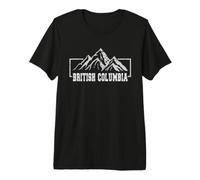 Vintage British Colombia, Canada Mountain Skyline Premium T-Shirt