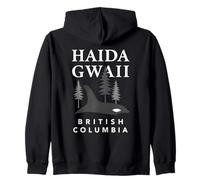 Vintage British Columbia Orca Whale Zip Hoodie
