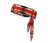 Vintage British Flag Print Sports Head Tie Bandanas â€“ Comfortable Athletic Sweatbands for Running, Yoga, Cycling, and More