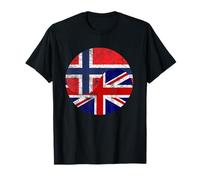 Vintage British & Norwegian Flags, UK and Norway Tee T-Shirt