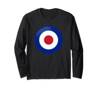 Vintage British RAF Mod Bullseye Retro Symbol Roundel Target Long Sleeve T-Shirt