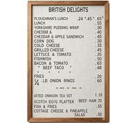 Vintage British Sandwich Menu Metal Tin Sign, 8x12 Inch Retro Pub Cafe Food Wall Art Decor, Rustic Classic English Diner Plaque for Kitchen, Restaurant, Bistro, Gift for Food Lovers & Cafe Owners (14)