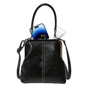Vintage British Style Kiss Lock Purse, Mini Design For Ladies, PU Leather Material With Compact Size 7.5x7.5x1.8in, For Daily Outings And Casual Gatherings