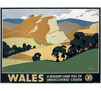 Vintage British Wales Holiday GWR Welsh Railway Travel Retro Poster Wall Art A3 & A4 Re-Print
