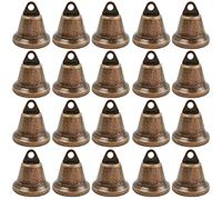 Vintage Bronze Bell - 20 Pieces 38 mm Metal Small Bells for Dogs, Door, Christmas, Wind Chimes Making