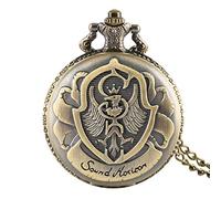 Vintage Bronze Eagle Pattern Quartz Pocket Watch Casual Men Fashion Souvenirs Clock Gifts