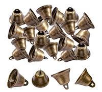 Vintage Bronze Jingle Bells 35 Pack Christmas Craft Bell Mini Hanging Bell for Home Decorations, Hanging Crafts, Christmas Decorations, Wind Chimes and Dog Potty Training