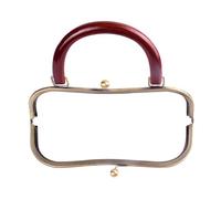 Vintage Bronze Purse Frame Kiss Clasp Lock Bag Handle Bag Parts for Handbag Leather Bag Making Accessories