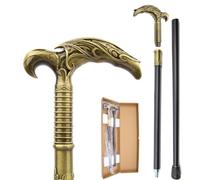 Vintage Bronze Reaper Scythe Head Walking Cane, 2-Piece Detachable Gentleman’s Decorative Stick for Daily Use Collection 93cm(Bronze,Double section)