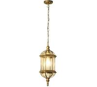 Vintage Bronze Waterproof Exterior Pendant Light Front Porch Ceiling Mount - Large Outdoor Chandelier for Farmhouse, Gazebo, Garden, Balcony（Bulb Not Included）