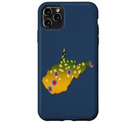Vintage Brook Trout Fish West Virginia Fishing State Map Case for iPhone 11 Pro Max
