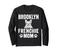 Vintage Brooklyn Frenchie Mom NJ French Bulldog Dog Lover Long Sleeve T-Shirt