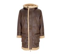 Vintage Brown Arctic Parka Eco-leather Jacket - male - Alpha Industries - Parkas - Brown - S - Coats S