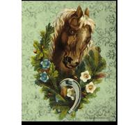 Vintage Brown Horse Blank Book Lined 8.5 by 11: 8.5 by 11 inch 100 page lined blank book suitable as a journal, notebook or diary with a vintage illustration of a brown horse on the cover