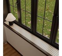 Vintage Brown Window Sill Protector, UV Protection/Dustproof/Waterproof PU Window Sill Cover, Anti-Skid Bay Window Perch Trim(Woven,30x4in(76x10cm))