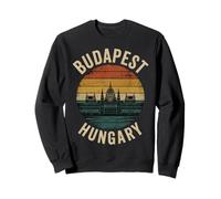 Vintage Budapest Hungary Parliament Retro Sunset Sweatshirt