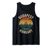 Vintage Budapest Hungary Parliament Retro Sunset Tank Top