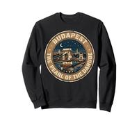 Vintage Budapest Pearl of the Danube Chain Bridge Sweatshirt