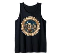 Vintage Budapest Pearl of the Danube Chain Bridge Tank Top