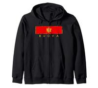 Vintage Budva Montenegro Vacation | Montenegro Lover Zip Hoodie