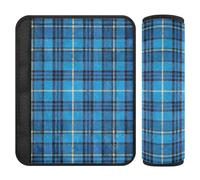 Vintage Buffalo Plaid Checked Blue 2 Pack seat Belt Shoulder pad More Comfort Driving for Most Cars forro para cinturon de seguridad