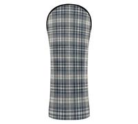 Vintage Buffalo Plaid Checked Grey Golf Club Head Covers Pu Leather with Number Tag for Driver & Fairway Woods