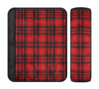 Vintage Buffalo Plaid Checked Red 2 Pack car seat Neck Support More Comfort Driving for SUV forro para cinturon de seguridad