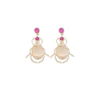 Vintage Bug Insect Dangle Earrings - Gothic Beetle Juice Earrings for Women - Halloween Costume, L, Zinc, No Gemstone