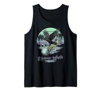 Vintage Bull Moose Wilderness Earth Tone Nature Outdoor Art Tank Top
