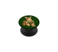 Vintage Bunny Reading Book lovers Animal Graphic Tee PopSockets Adhesive PopGrip
