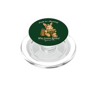 Vintage Bunny Reading Book lovers Animal Graphic Tee PopSockets PopGrip for MagSafe