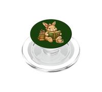 Vintage Bunny Reading Book lovers Animal Graphic Tee PopSockets PopGrip for MagSafe