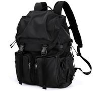 Vintage Business Laptop Backpack for Men & Women, 30L Water Resistant College Backpack Fits 15.6 Inch Computer, Laptop and Notebook Casual Backpack Daypack for Work Daily Travel College, Black