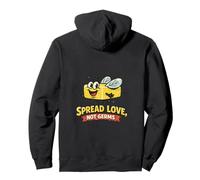 Vintage Butter Fly Spread Love Not Germs Humor Design Pullover Hoodie