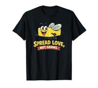 Vintage Butter Fly Spread Love Not Germs Humor Design T-Shirt
