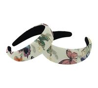 Vintage Butterflies and Silhouettes Womens Headbands, Vintage Thick Hair Bands, 2 Packs Velvet Padded Headbands for Girls, Wide Hair Band Hoops