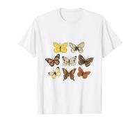 Vintage Butterflies Print Butterfly Collection Entomology Value Graphic T-Shirt, Men, White, XL