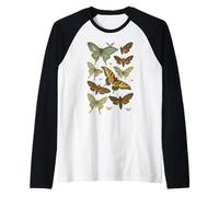 Vintage Butterfly and Moth Nature Lover Fairycore Aesthetic Raglan Baseball Tee