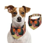 Vintage Butterfly Dog Bandanas,Summer Bandanas for Dogs Washable Adjustable Dog Triangle Scarf Bibs Cute Pet Bibs for Medium Large Dogs Puppy and Cats Medium