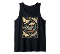 Vintage Butterfly Moth Botanical Floral Celestial Moon Phase Tank Top