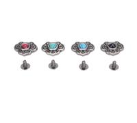 Vintage Buttons Metal Decorative 4Pcs, Elegant Zinc Alloy Crafting Buttons for Sewing and Card Making - Timeless Charm, Durable Material, Versatile Embellishments