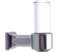 Vintage Cabinet Handle, Drawer Handles, Dresser Pulls Lucite Handles Brushed Nickel Steel Acrylic Cabinet Handle Knob Drawer Pull Kitchen Hardware Clear(Hook Total L: 1.57" (40 mm))