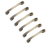 Vintage Cabinet Handles, Green Bronze Antique Bow Pulls, Zinc alloy Drawers Handle, Furniture Door Pull Handles（64/96/128mm）(Color:6pcs,Size:64mm)